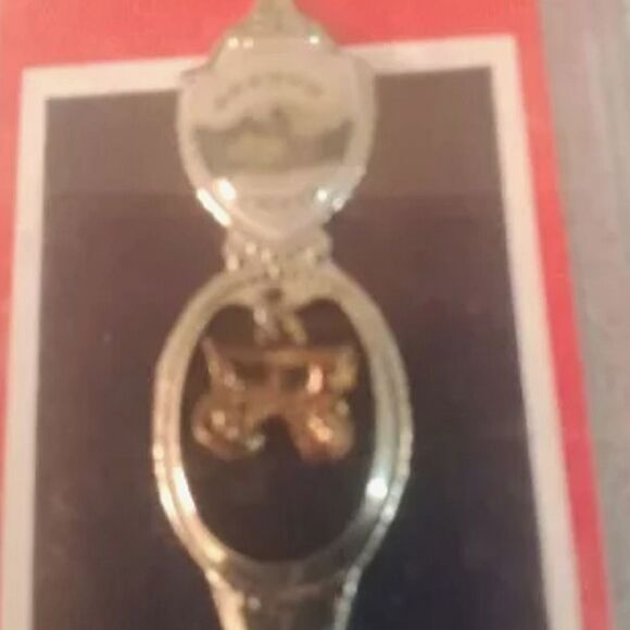 Vintage Collectors Silver Tone Travel Souvenir Spoon, "OREGON", W/STAGECOACH... - Picture 3 of 3